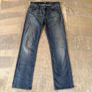 7 For All Mankind High-Waist Straight Denim Jeans